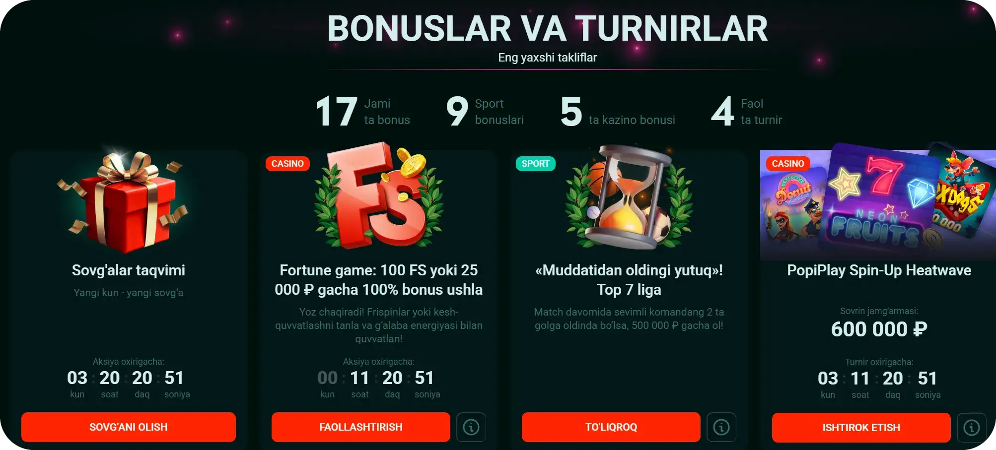 Pin-Up Oʻzbekiston - Pinup akkaunt sozlamalari: profil,